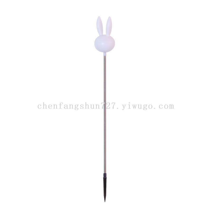 Rabbit animal-shaped reed lamp, outdoor landscape lamp, cute little white rabbit shaped lamp, beautiful Chen rabbit ear insert lamp Item Picture