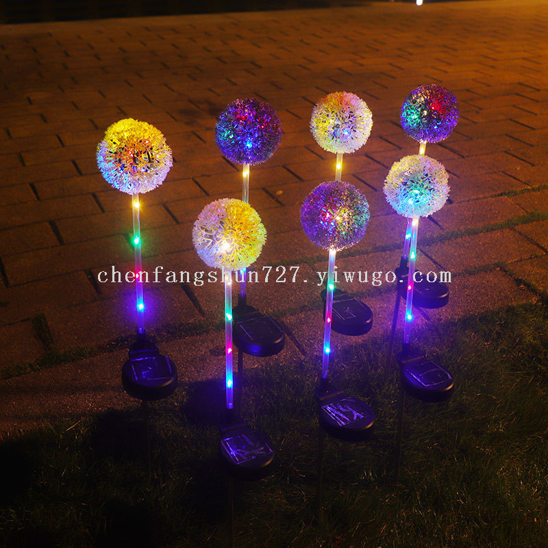 Led发光杆葱花灯户外别墅庭院装饰草坪灯太阳能葱花球