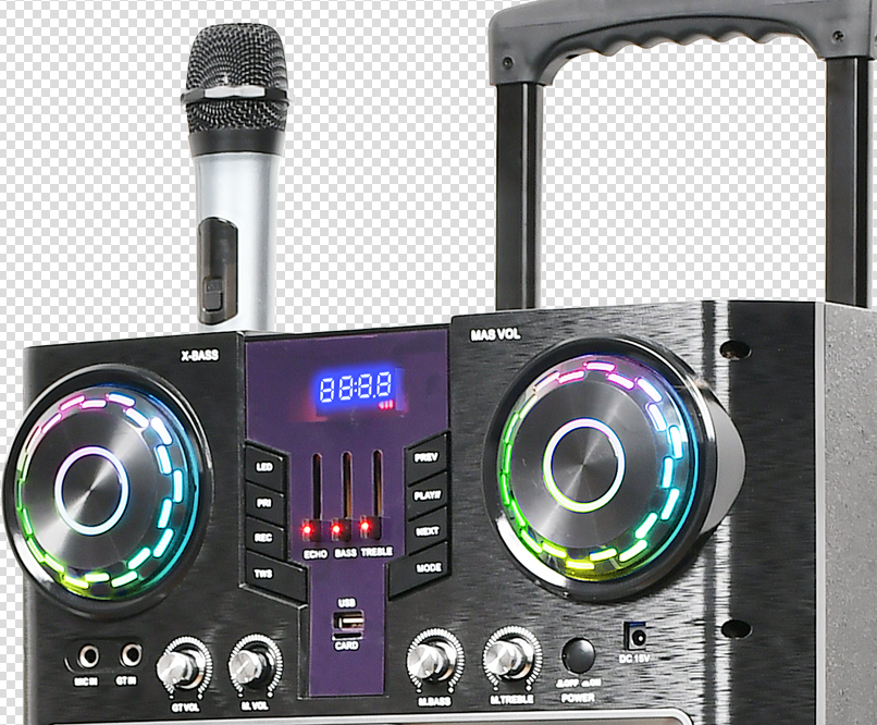 HS-TS12Q8  12寸系列便携式音箱蓝牙无线音响收音机无线麦*2详情5