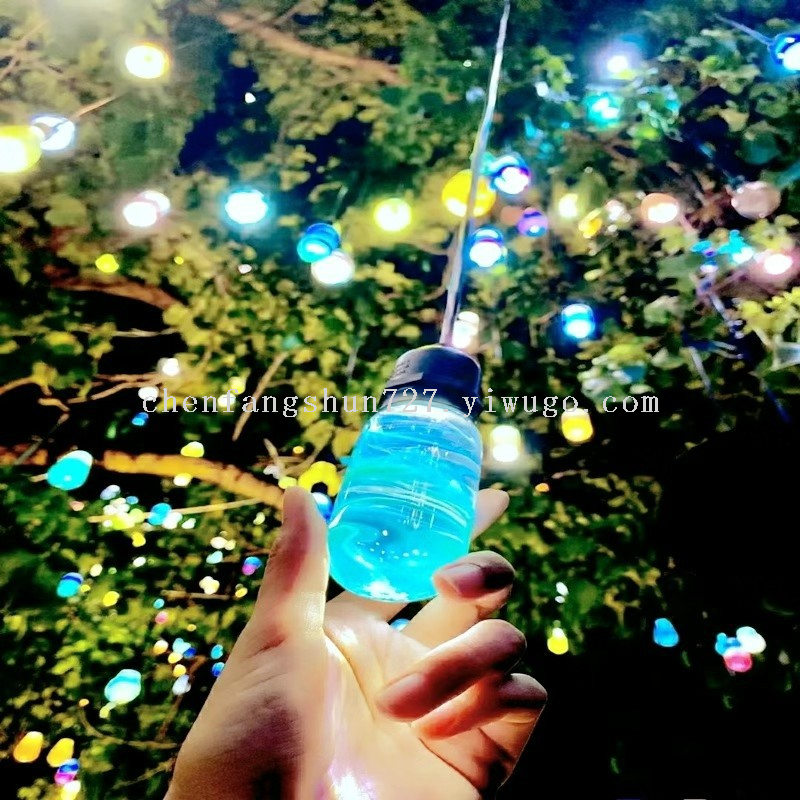 led seven-color glazed amber lamp, wishing bottle, tree lighting decorative lamp, outdoor waterproof, popular hanging tree chandelier details Picture