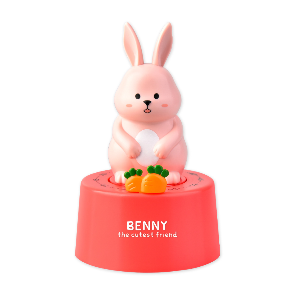 RB712 mechanical countdown timer, self-disciplined for study and homework, refrigerator magnetic sticker timer, kitchen reminder, three-dimensional rabbit timer, cartoon countdown timer Application Scenario