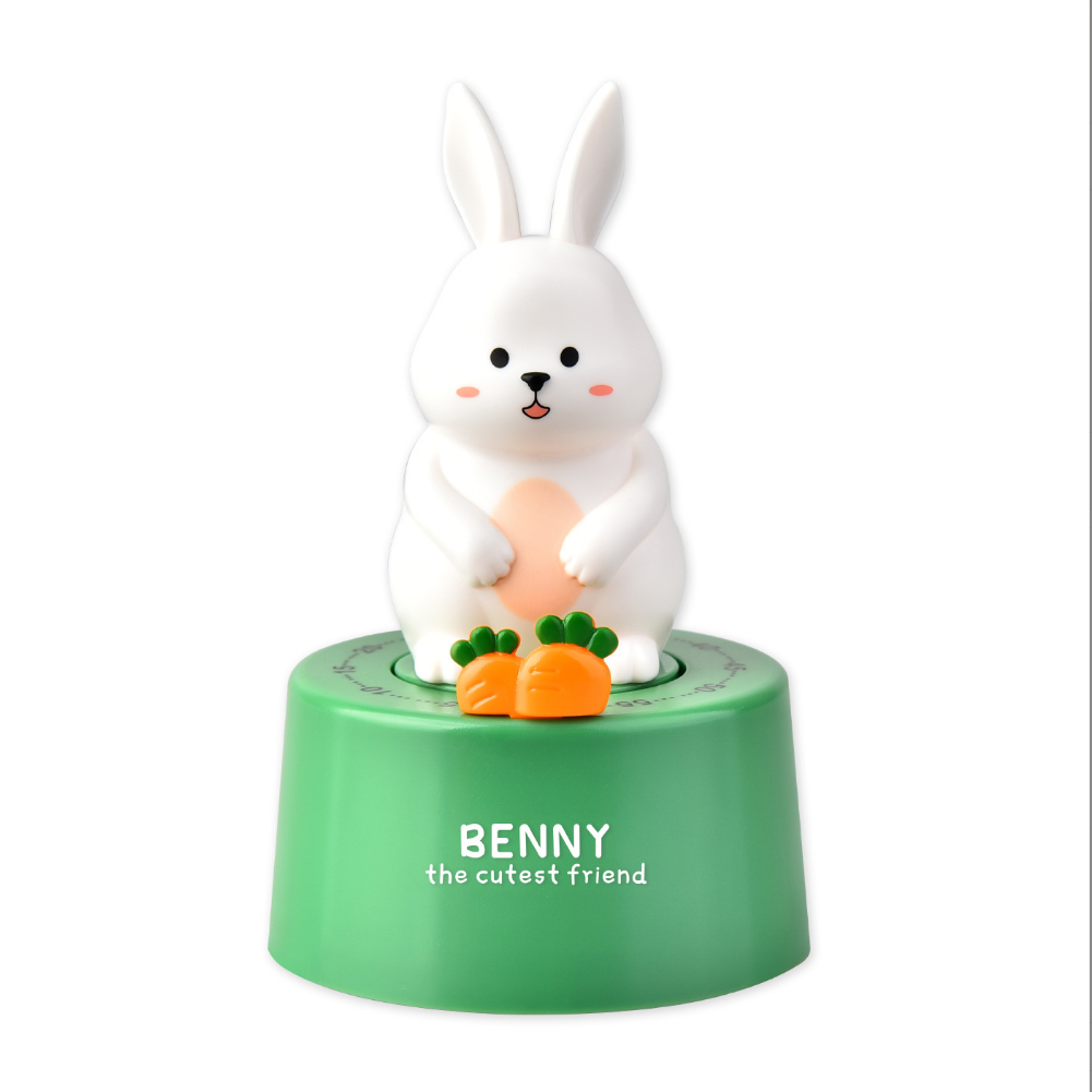 RB712 mechanical countdown timer, self-disciplined for study and homework, refrigerator magnetic sticker timer, kitchen reminder, three-dimensional rabbit timer, cartoon countdown timer Item Picture