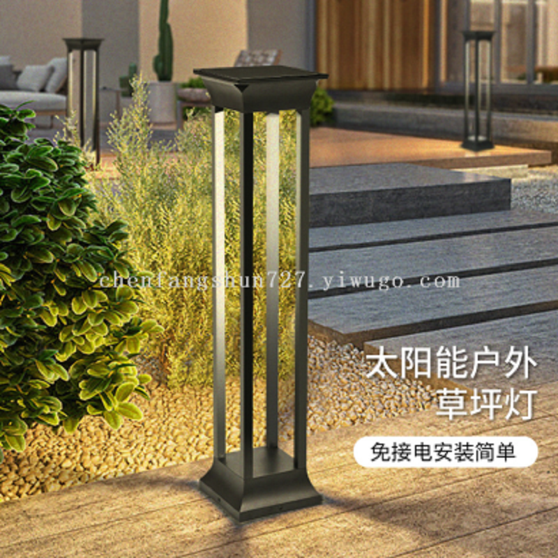 led solar lawn lights, modern and simple waterproof outdoor lights, villa landscape lights, garden plug-in grass lights