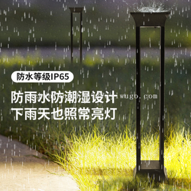 led solar lawn lights, modern and simple waterproof outdoor lights, villa landscape lights, garden plug-in grass lights Item Picture