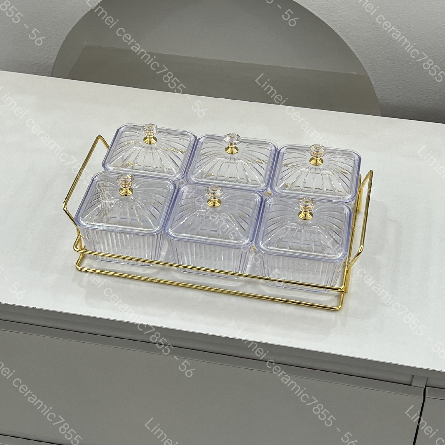 塑料坚果碗套六配铁架出口中东内销 