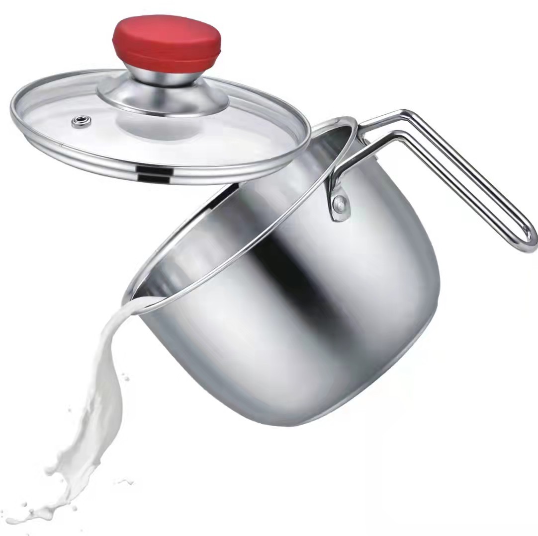 DF99118 stainless steel single-handle milk pot, multi-purpose noodle pot, stainless steel soup pot, steaming pot, salad bowl, seasoning jar, DF Trading House Application Scenario