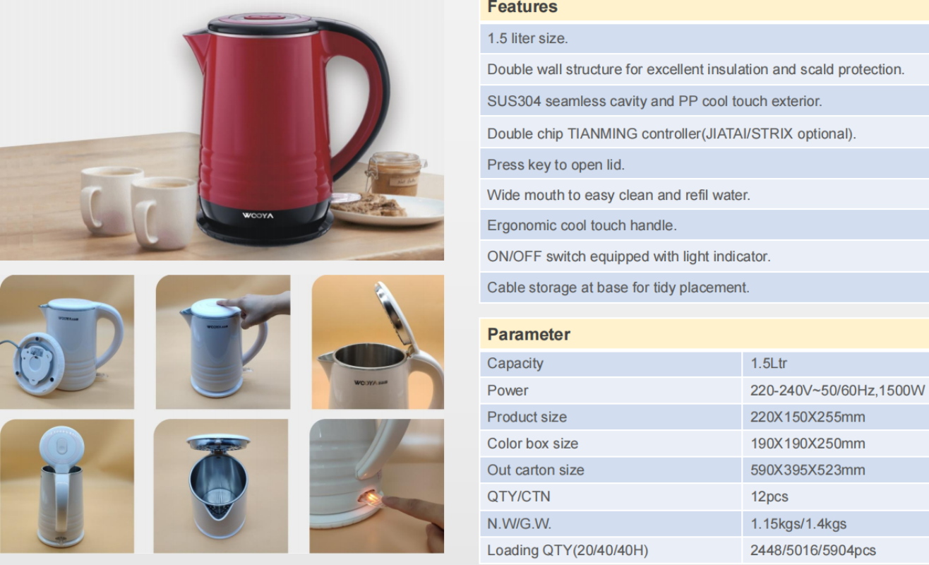Factory direct sales of food-grade 304 stainless steel kettles, electric kettles, household electric kettles, automatic power-off water boiling kettles, exclusively for foreign trade export details Picture