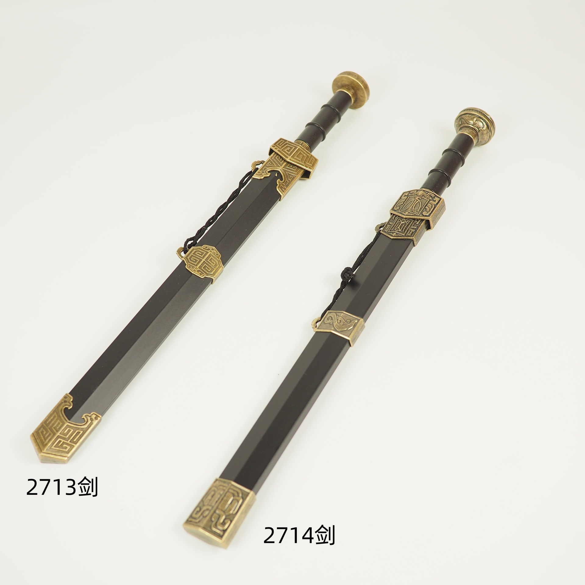 古汉剑秦始皇剑全金属刀剑中正剑短剑小铁剑如意剑越王剑带鞘详情3