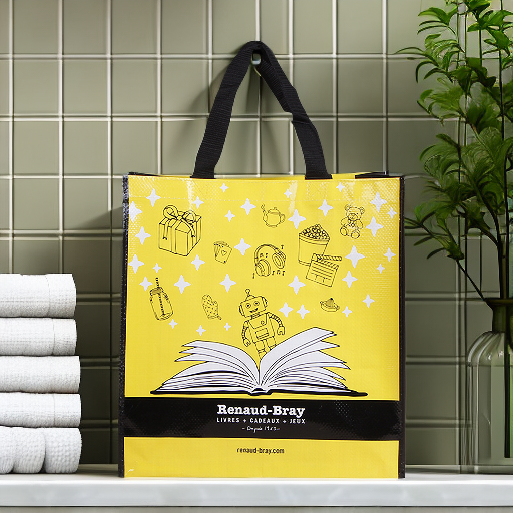 PP woven shopping bag Waterproof woven bag Packing tote bag color print double film woven snakeskin bag pvc bag thumbnail