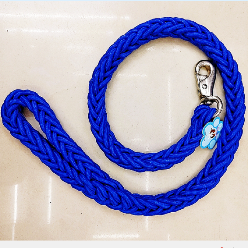 宠物牵引绳 直径3.0CM粗八股麻花 中大型宠物牵引绳 黑色 蓝色两种颜色图