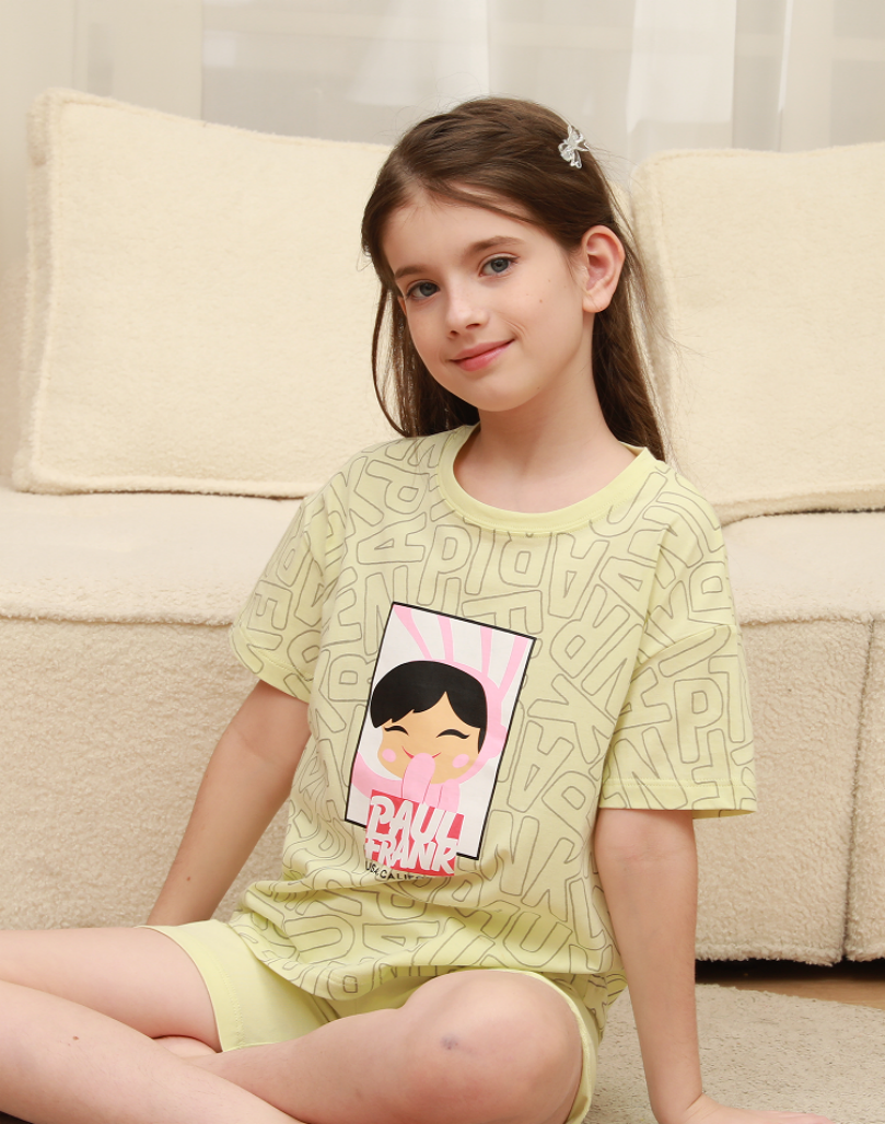 Paul frank Mouthed Monkey Girls cotton T-shirt set