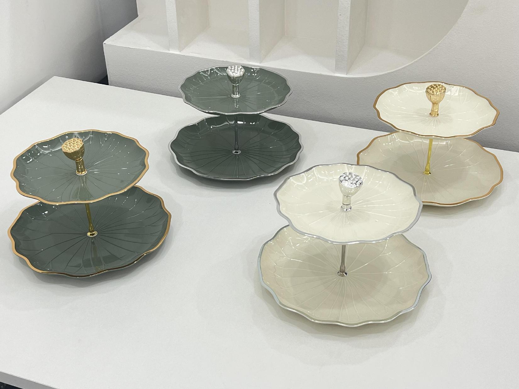 Acrylic 3 Layer Skewer Plate 2 Layer Skewer Plate Cake Plate Fruit Plate Specification drawing