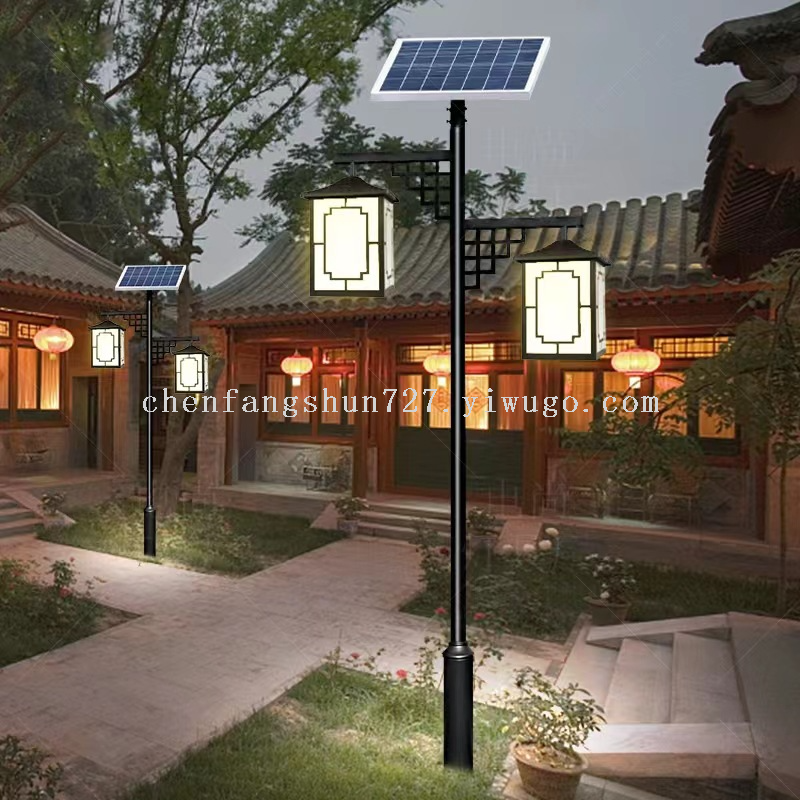 太阳能庭院灯3米方形景观灯户外照明园林古镇景区仿古庭院景观灯