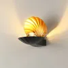 Shell wall lamps, outdoor waterproof, hotel, homestay, villa, courtyard, corridor, aisle, balcony, bedside, bedroom decorative lights details Picture