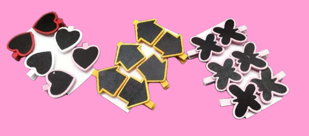Factory direct sales of wooden handicrafts such as five-pointed stars, butterflies, various small messages and beautiful blackboards details Picture