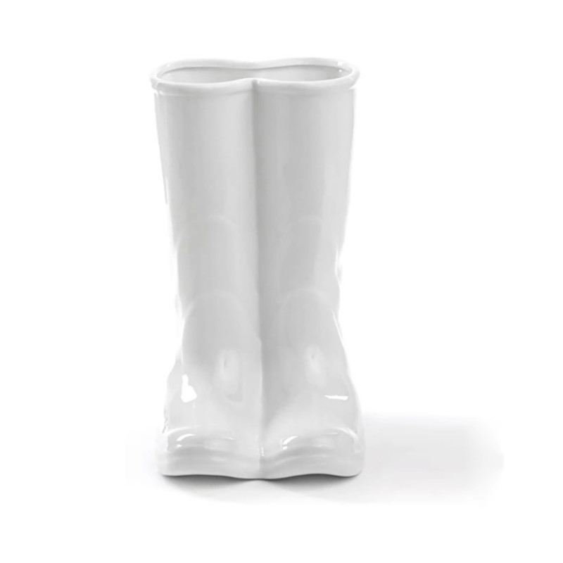 Art piece, entrance decoration piece, ceramic white rain boots, height 36*19.8*26 Application Scenario