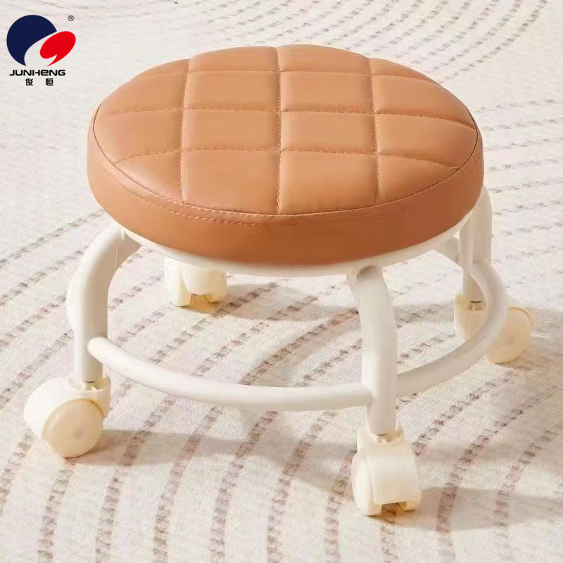 家用小凳子/万向轮凳子/简约带轮小凳子白底实物图