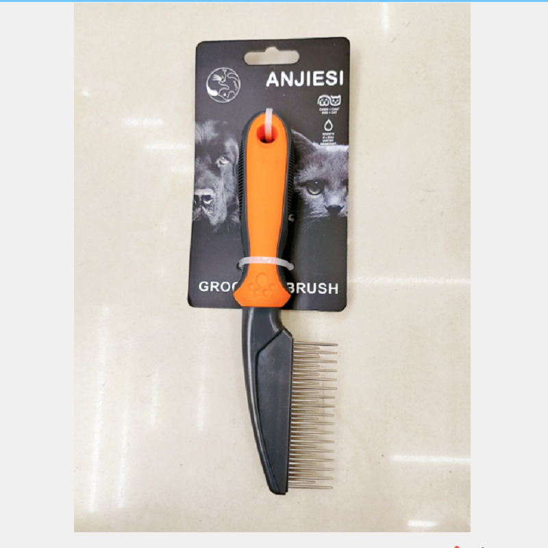 Pet cleaning and grooming comb, cat and dog grooming comb, hair opening and knotting, pet cleaning comb, lice comb details Picture