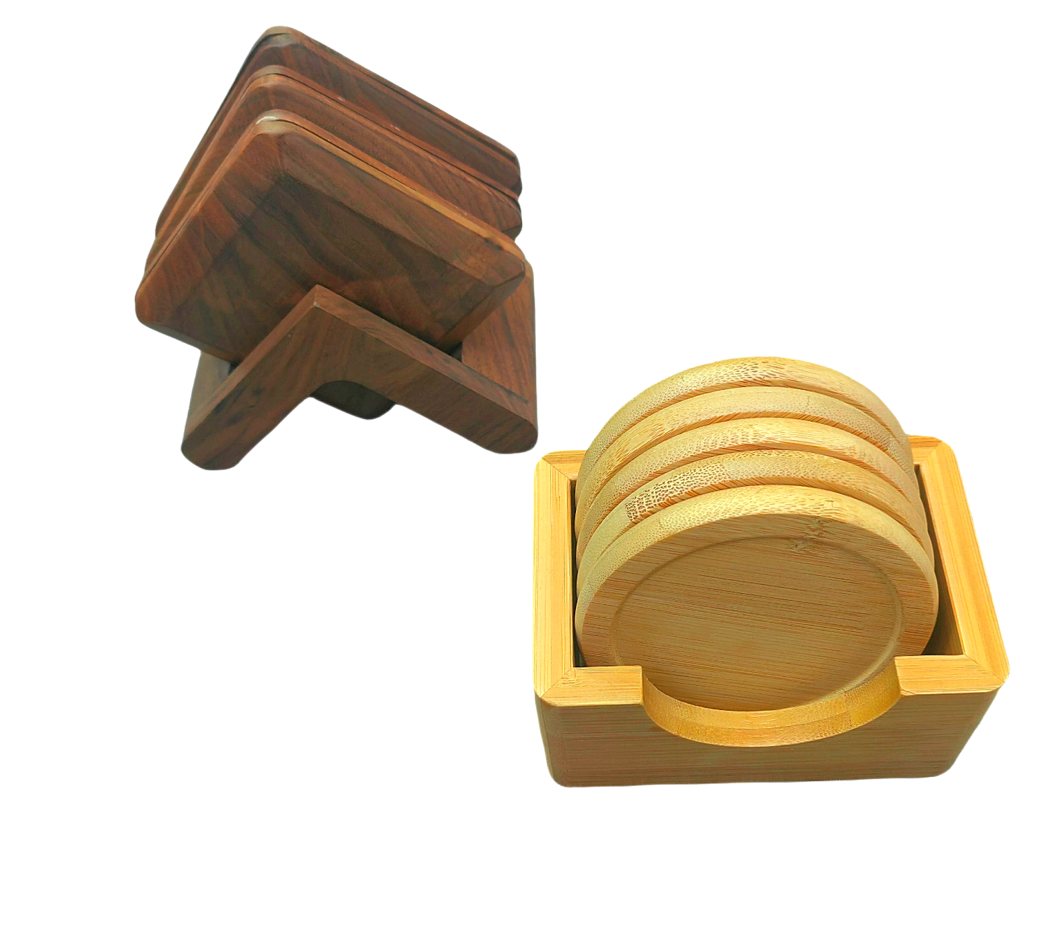 【 Jiehao 】 Daily Necessities Black Walnut Coasters, creative solid wood tea coasters, heat insulation pads, Beech coffee Coasters set detail image 2