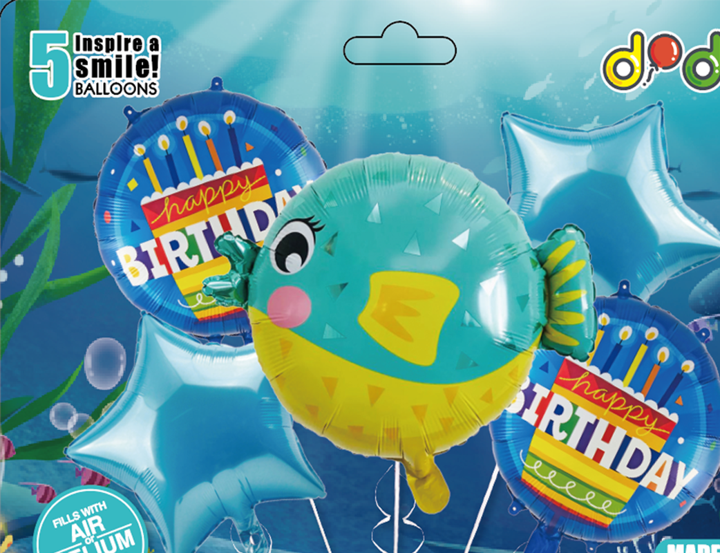 气球/铝膜/海洋动物白底实物图