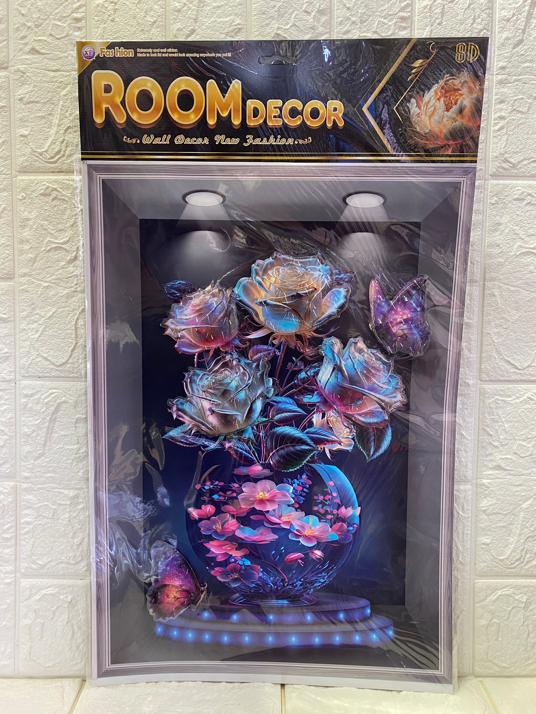 Three-dimensional decorative stickers for photo frames and vases, PVC vases, three-dimensional wall stickers for living rooms, bedrooms and lobbies Item Picture