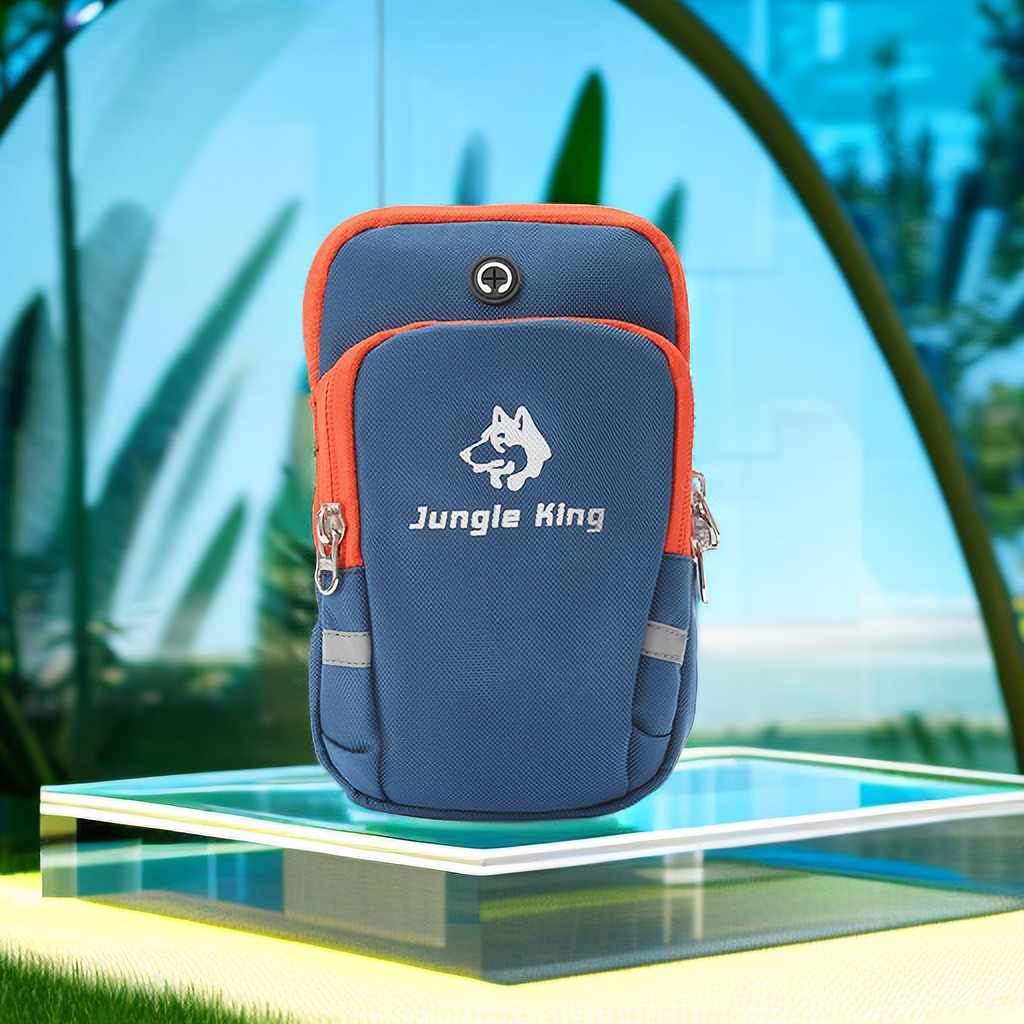Jungle King multifuncional ajuste transparente telescópico ligero resistente al agua deportes teléfono night run arm pack details Picture