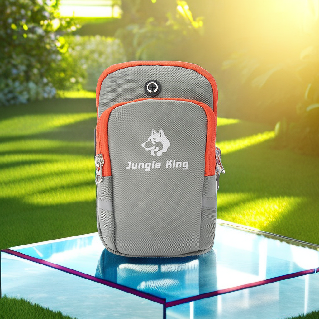 Jungle King multifuncional ajuste transparente telescópico ligero resistente al agua deportes teléfono night run arm pack Application Scenario