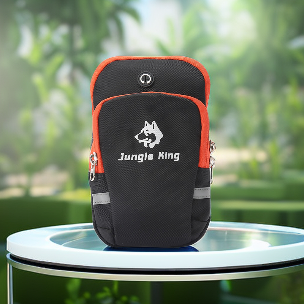 Jungle King multifuncional ajuste transparente telescópico ligero resistente al agua deportes teléfono night run arm pack Specification image