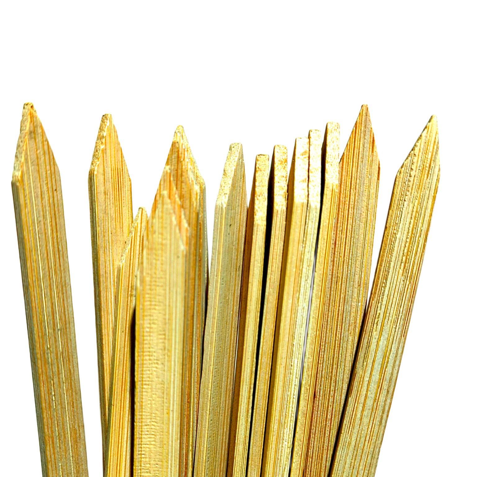 For thickening and lengthening yellow skin, one-time flat barbecue bamboo skewers, thick process, commercial Japanese-style bamboo Specification image