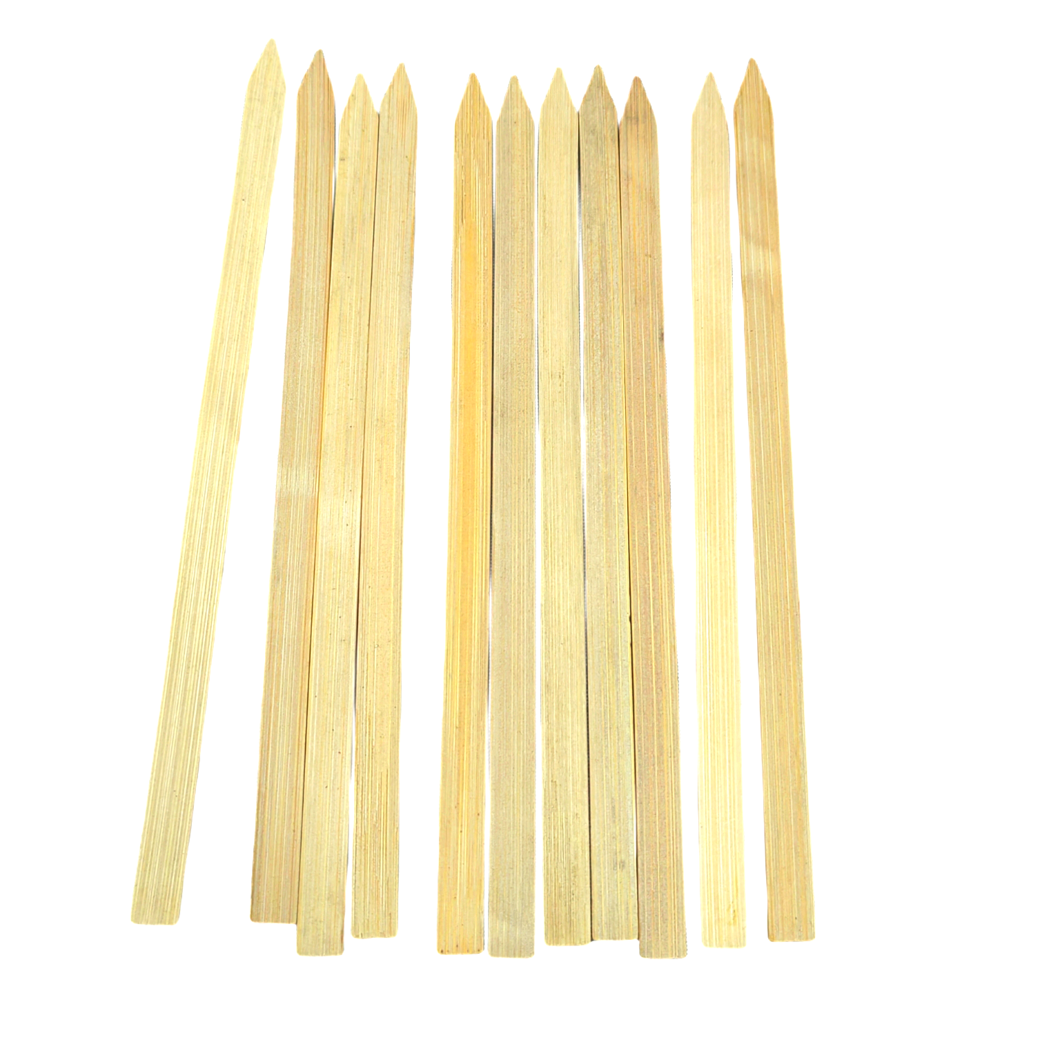 For thickening and lengthening yellow skin, one-time flat barbecue bamboo skewers, thick process, commercial Japanese-style bamboo details Picture