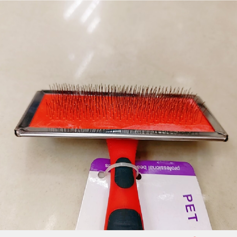 Pet cleaning and grooming comb, pet steel needle comb, dog and cat hair grooming and removal comb Specification image