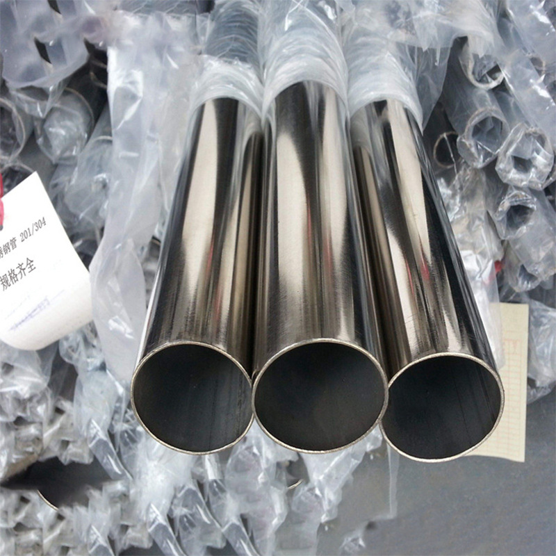 201 Stainless Steel Round Pipe 304 Thickened Seamless Hollow Pipe Smooth Brushed Straight Pipe details Picture