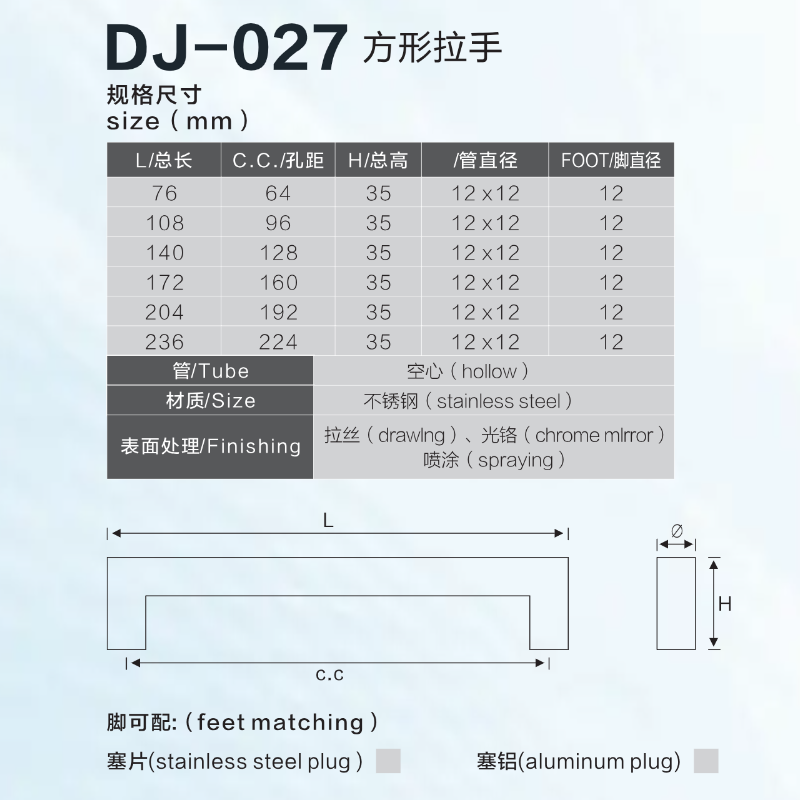 拉手、手柄/橱柜拉手/抽屉把手/柜门把手产品图