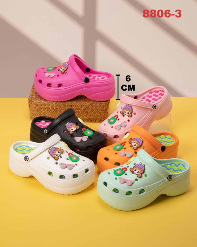 New style of clogs for foreign trade, women's high heels, thick-soled, comfortable to step on, flip-flops, and beach shoes, custom-made by the factory Application Scenario
