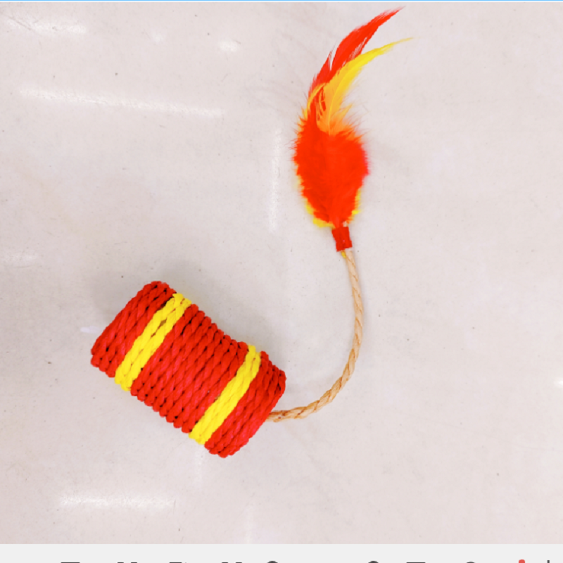 Pet cat toy paper rope small roller pet cat toy cat fun interactive claw toy factory direct sales thumbnail