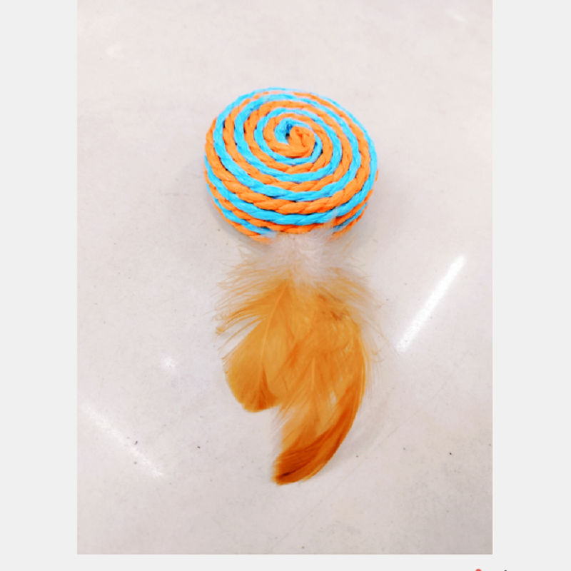 Pet cat toys cuerda de papel con manija redonda pet cat toys juguetes divertidos interactivos de garra de afilado fábrica venta directa