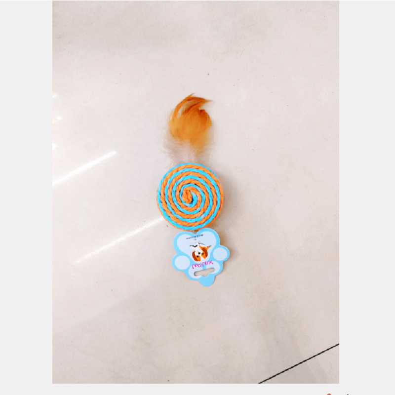 Pet cat toys cuerda de papel con manija redonda pet cat toys juguetes divertidos interactivos de garra de afilado fábrica venta directa Item Picture