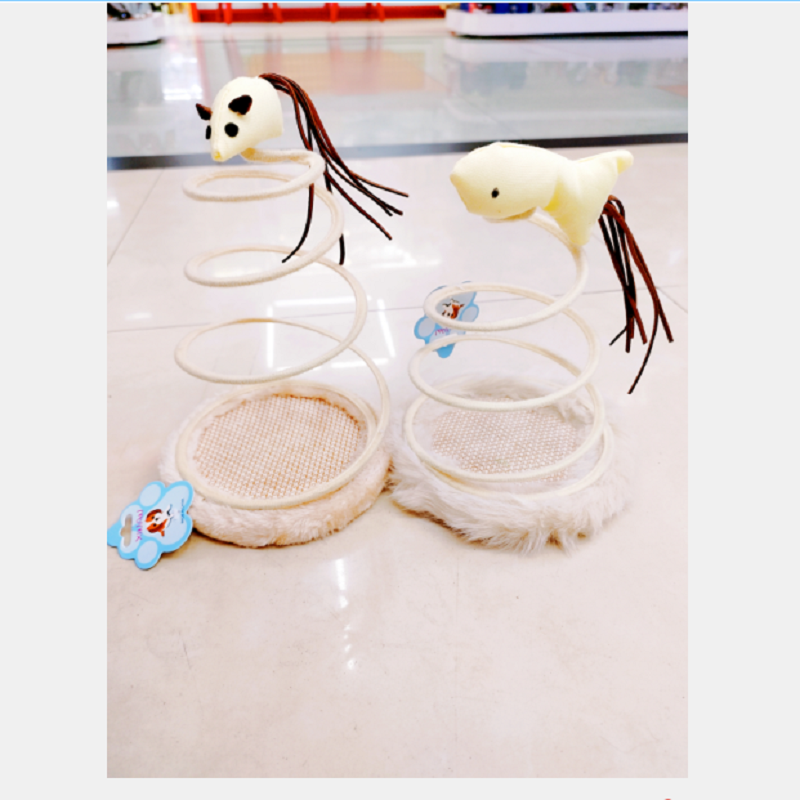 Pet cat toy cat fun interactive play spring plate cat play happy toy factory direct sales thumbnail