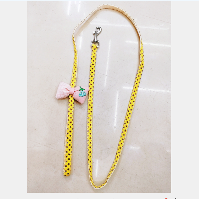 Pet leash with five-pointed star and bow tie accessory, pet leash + bow tie accessory chest and back strap, cat and dog leash Specification image