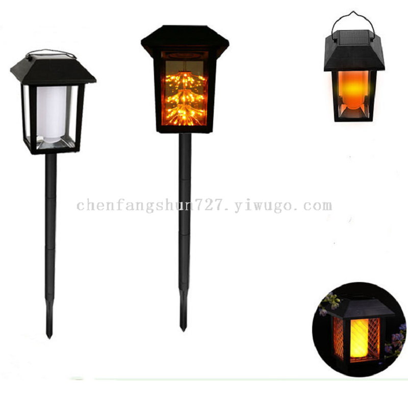 太阳能火焰灯led户外庭院灯仿真火光蜡烛灯两用吊挂灯