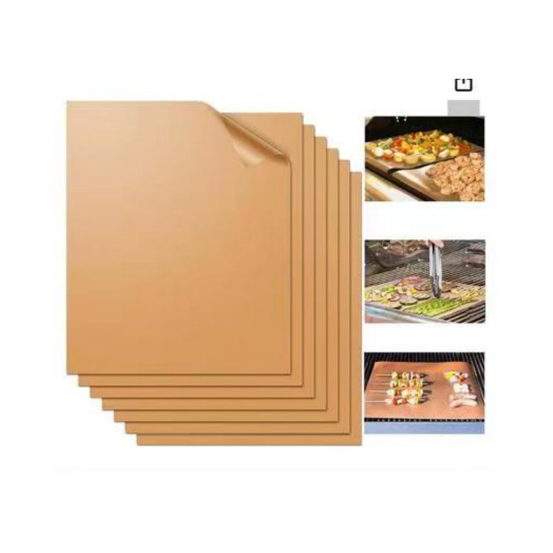 亚马逊 玻璃纤维不粘耐高温bbq烧烤垫 黑色铜色户外特氟龙垫详情4