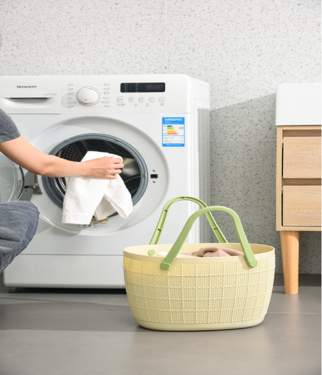 A hand-held soft plastic eco-friendly portable storage basket details Picture
