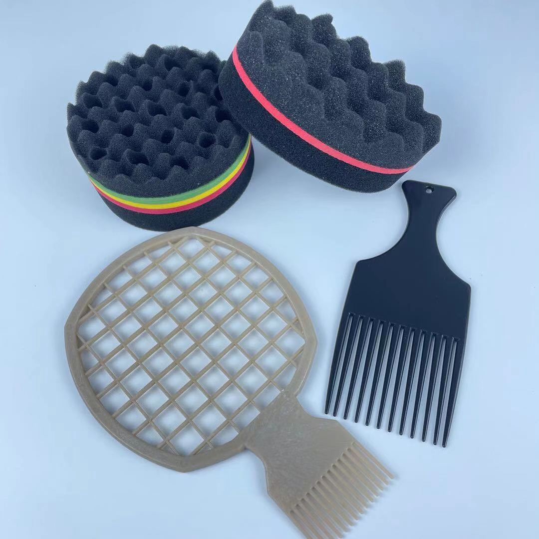 JSJ-8250# Round sponge, overseas porous curly hair sponge, oval hair crushing sponge brush, messy hair and short hair cleaning sponge manufacturer Application Scenario