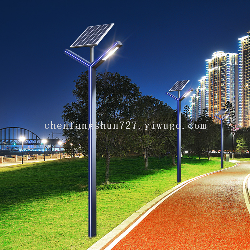 Solar aluminum profiles for outdoor communities, parks, squares, villas, roads, square 3-meter and 4-meter street lamps, landscape and courtyard lamps details Picture