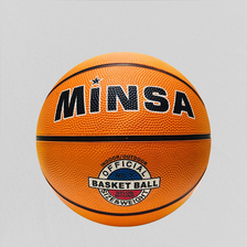 义乌篮球厂家批发MINSA 单色篮球 3/5/7号儿童幼儿娱乐室内外水泥地优质橡胶篮球 中小学生训练比赛专用
