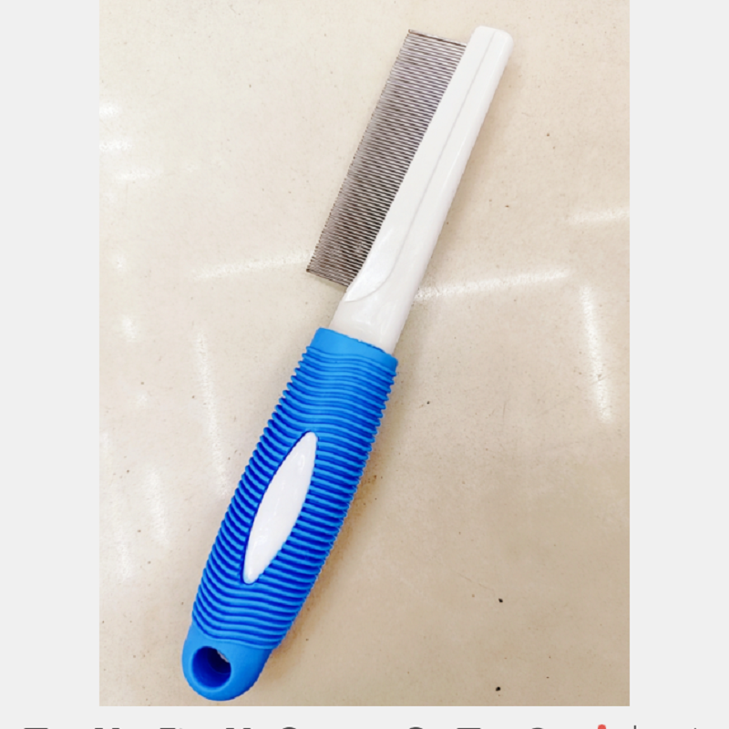 Colored rubber-handled pet massage needle comb, pet comb, dog comb, dog hair brush, pet hair removal and grooming pet comb Item Picture