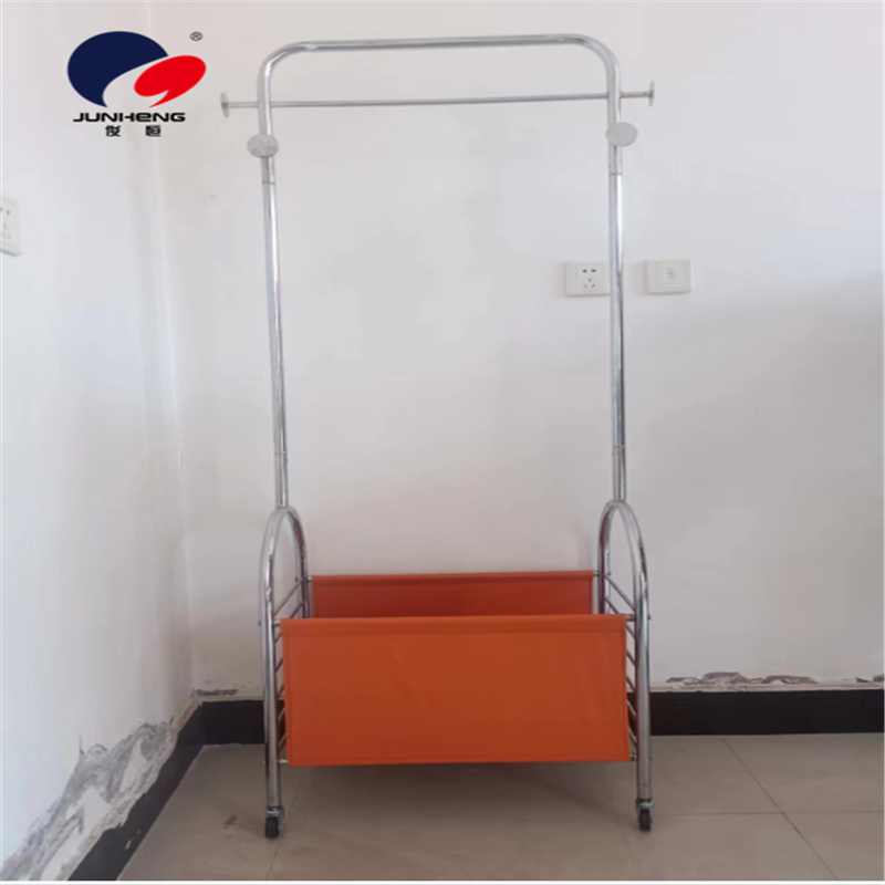 Floor-standing bedroom clothes hanger with movable wheels, home living room and dormitory light luxury clothes drying rack, popular simple coat rack details Picture