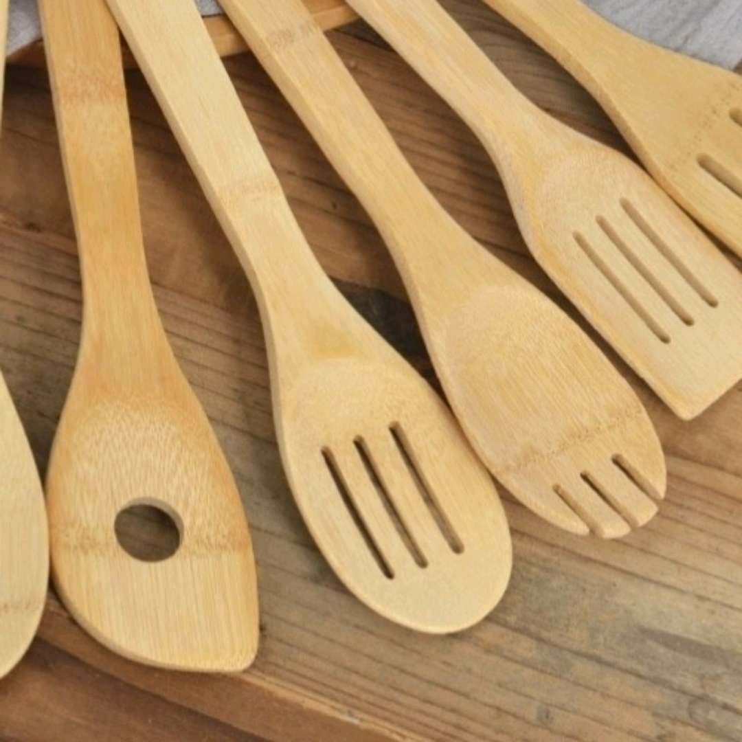 Spatula Bamboo Household Heat Resistant Non-Painted Kitchen Cooking Spatula Set Kitchenware Five-Piece Non-Stick Frying Spatula Set Specification drawing