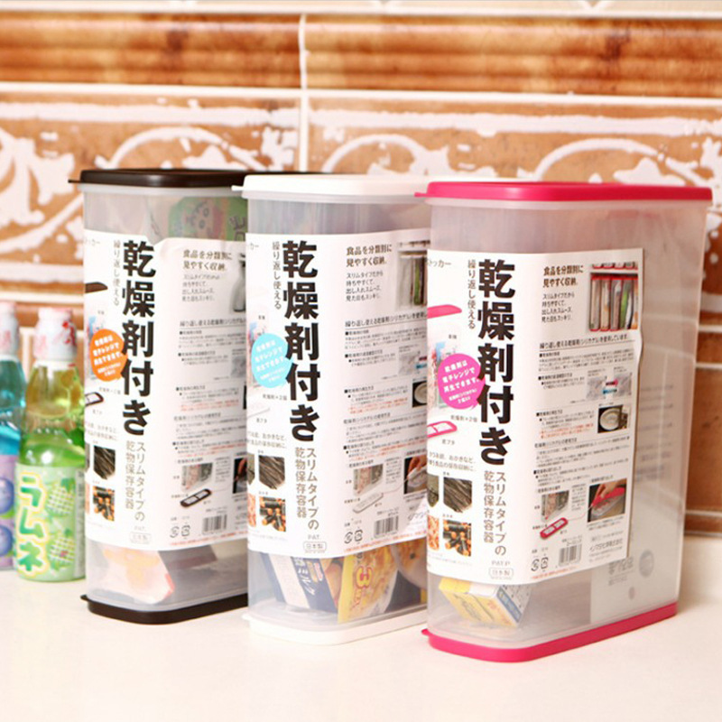 INOMATA 日本进口干果储存罐 冰箱保鲜盒 杂粮罐 米桶防潮罐 6L厨房整理密封盒储物罐详情1