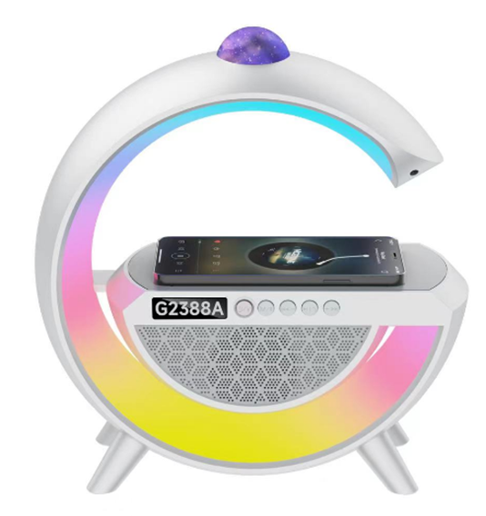 New wireless Bluetooth speaker with 15W wireless charging, clock, alarm and timer G2388